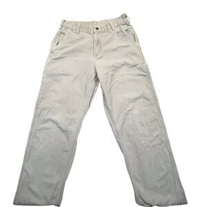 Carhartt Dungaree Fit Khaki  Beige Workwear Pants 30x34 Skate Utility